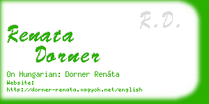 renata dorner business card