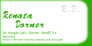 renata dorner business card